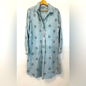 Soft Surroundings Paisley Park Embroidered Tunic Dress Size M